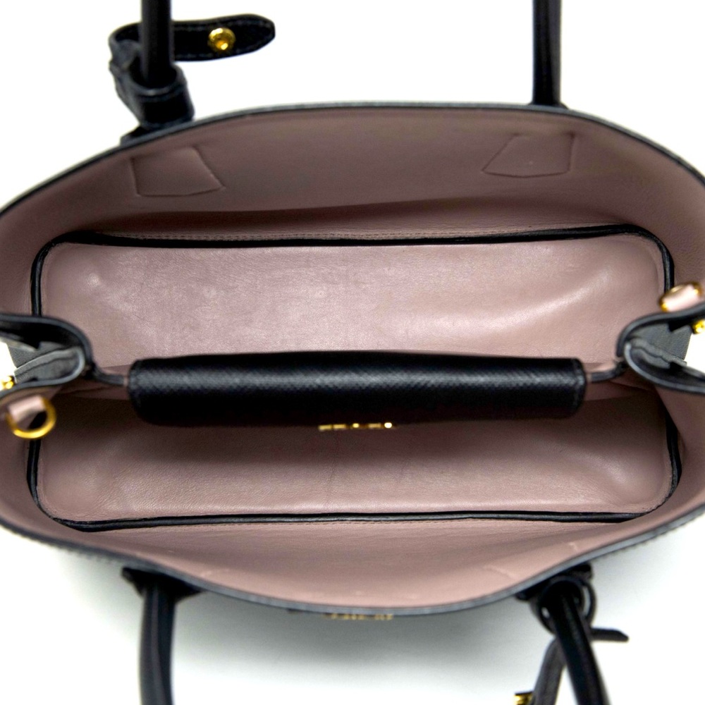 🚫SOLD🚫 PRADA SAFFIANO SMALL DOUBLE CUIR TOTE BAG - Picture 7 of 9
